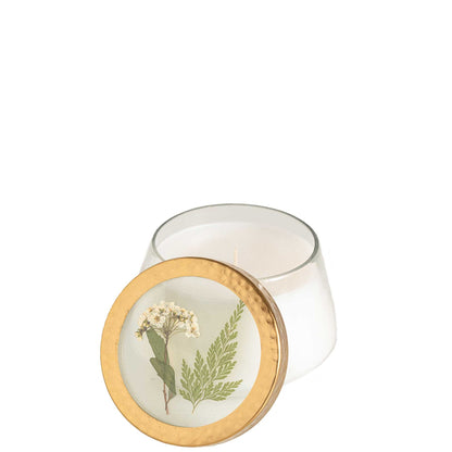 Pressed Flower Candle, Forest - Rosy Rings (Medium)