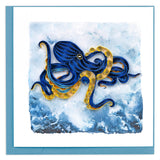 Card, Deep Sea Octopus - Quilling Card (6in sq, with envelope)