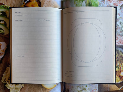Dinner Parties Book, Dark Green - Sloane Stationary (A5 14.5cm x 21.5cm)