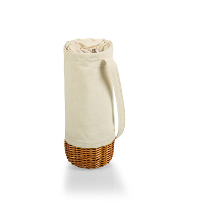 Canvas & Willow Wine Tote, White / Natural Base