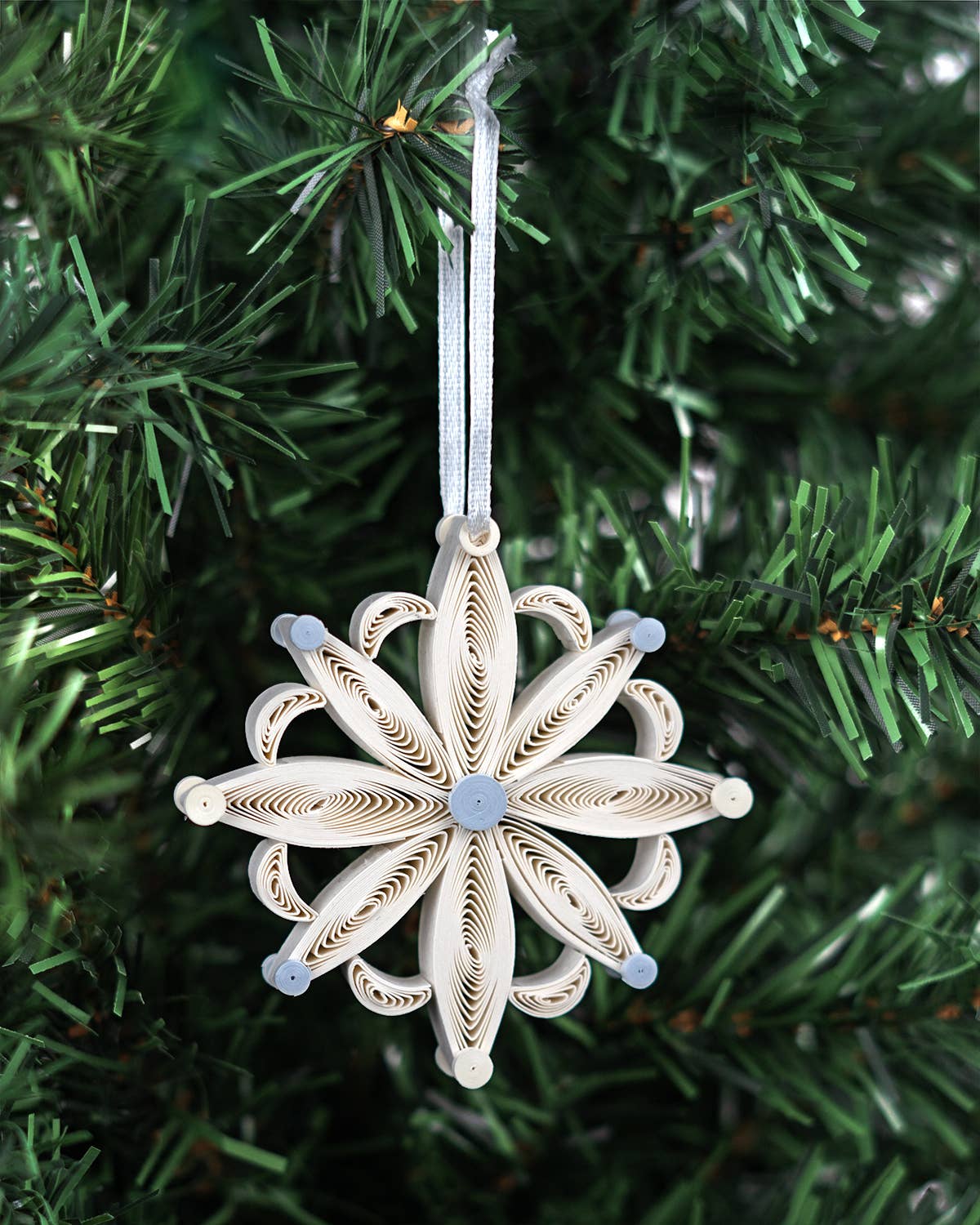 Ornaments, Quilled Snowflake Ornaments Box Set - Quilling Card