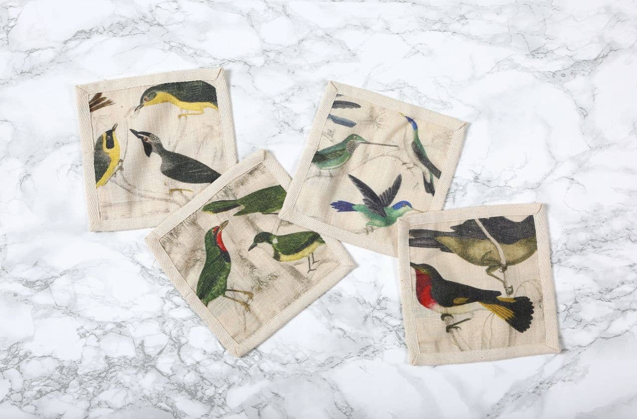 Ornithology Cocktail Napkins, Set of 4 - Siren Song