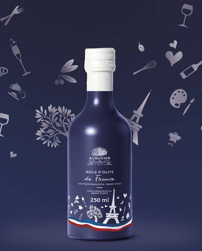 Extra Virgin Olive Oil, French Blue Ceramic - A L'Olivier (8.4oz / 250ml)