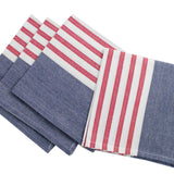 Striped Placemats, Red & Blue (14in x 20in)